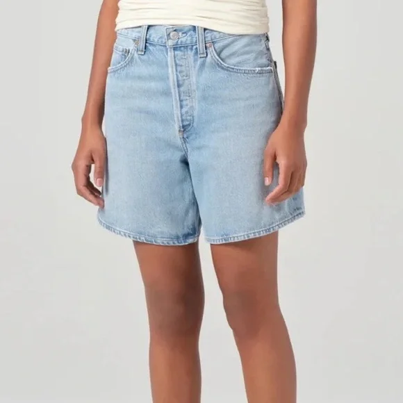 Agolde Light Wash Dame Short - Picture 10 of 12